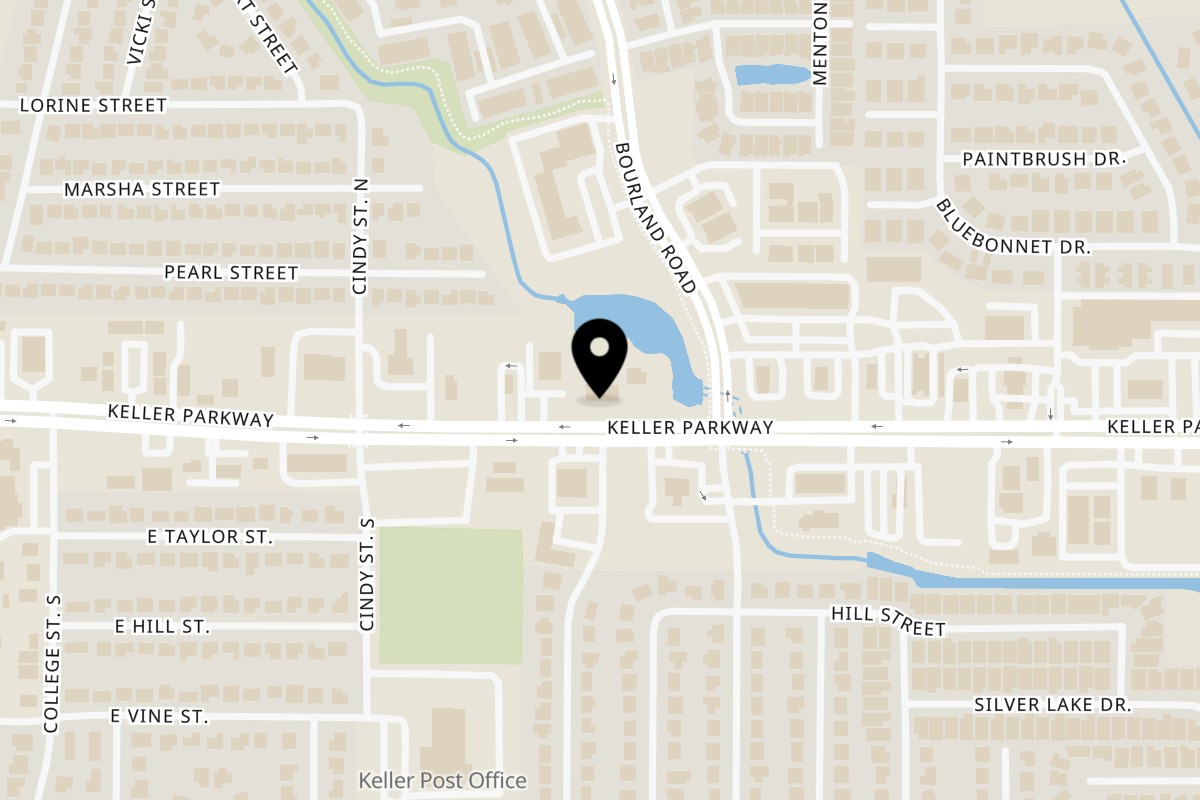 Map showing the location of Te'Jun, The Texas Cajun Keller on 541 Keller Pkwy in Keller